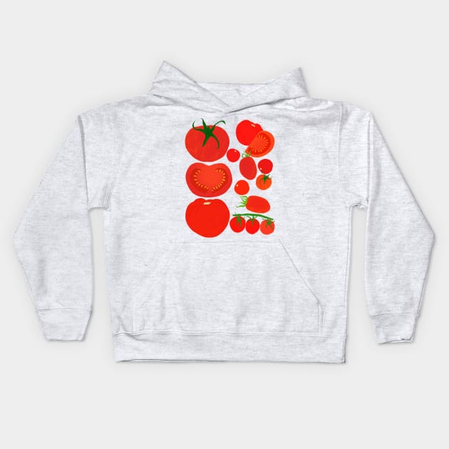 Tomato Harvest Kids Hoodie by LeanneSimpson